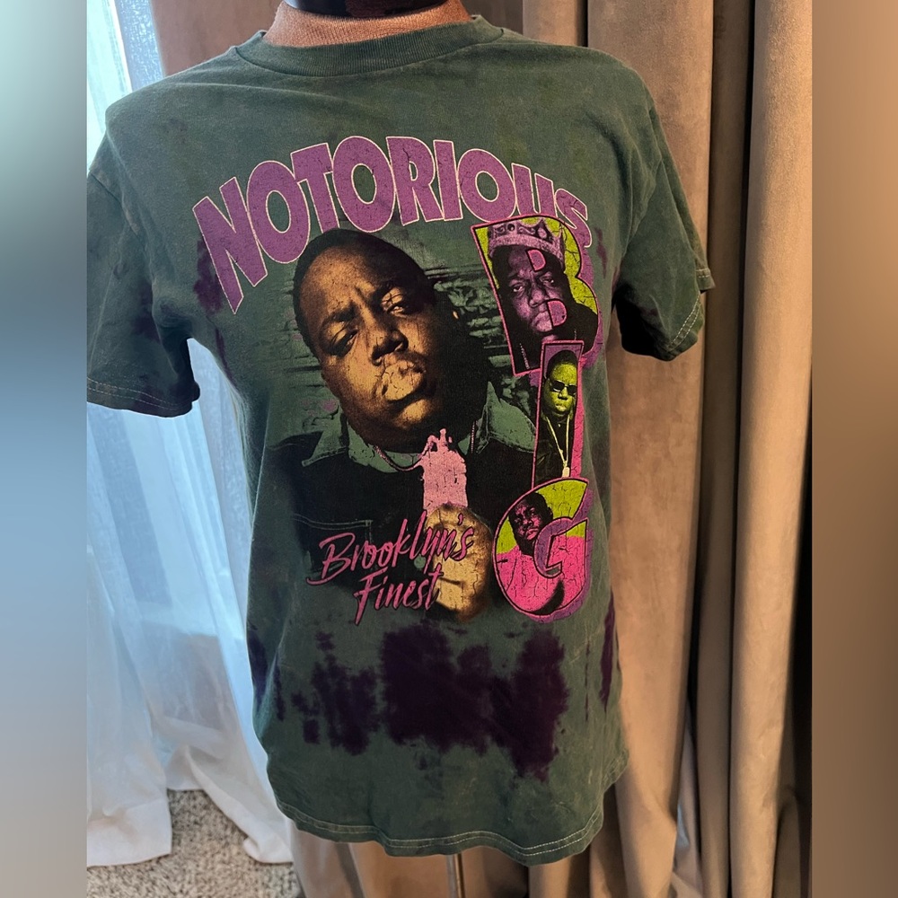 Notorious B.I.G. Tie-dye tee size small, one of a kind!